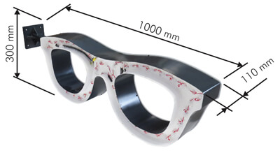 lunettes pour opticiens ovales haute luminosité enseigne lumineuse pour opticien enseigne lunettes d’opticien lumineuse enseignes dibond