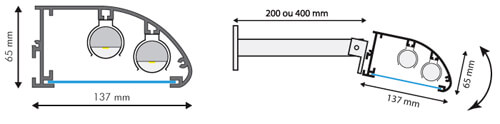 'éclairage enseigne defi 2 tubes à led kit goulotte éclairage tubes leds enseigne profile éclairage linéaire
