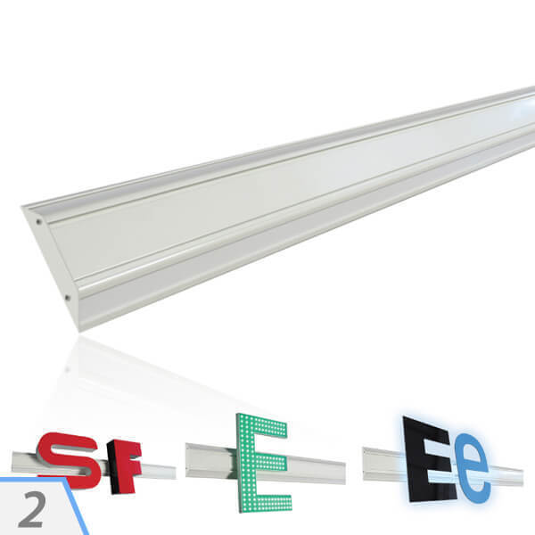 profilé support de lettres rail de fixation lettres boitiers pour magasin système de montage rapide lettrage support autoportant lettre enseigne qualité