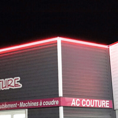 silhouettage façade de magasin silhouettage leds couleur fabricant façade silhouette led intégrée entourage vitrine commerce résistant