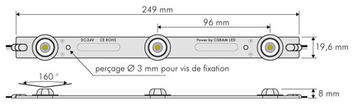 prix éclairage leds rasant tarif enseignes lumineuses optique rasante étanche fabricant grossiste bandeau réglettes de leds rasantes enseigne