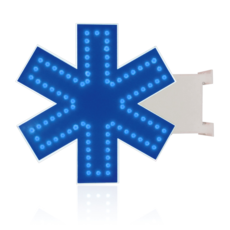 'ambulancier à led enseigne croix ambulance à led fabricant enseigne ambulance à leds croix bleue ambulannce