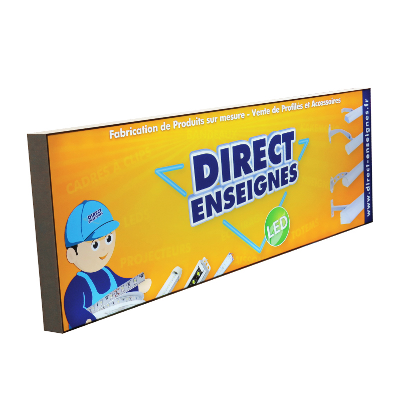 grossiste signalétique caisson mural bâche tendue moderne caisson lumineux toile tendue robuste fournisseur signalétique pas cher bando toiles tendues